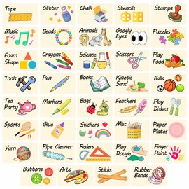 Kids Classroom Labels Toy Storage Organizing Labels for Toddlers Playroom Daycare Supplies Organization Stickers Organizer Pictures Toy Label for Kindergartern Bins Box Containers Nursery