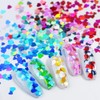KTAARTR 12 Grids Valentines Day Nail Glitter Flakes Laser Heart