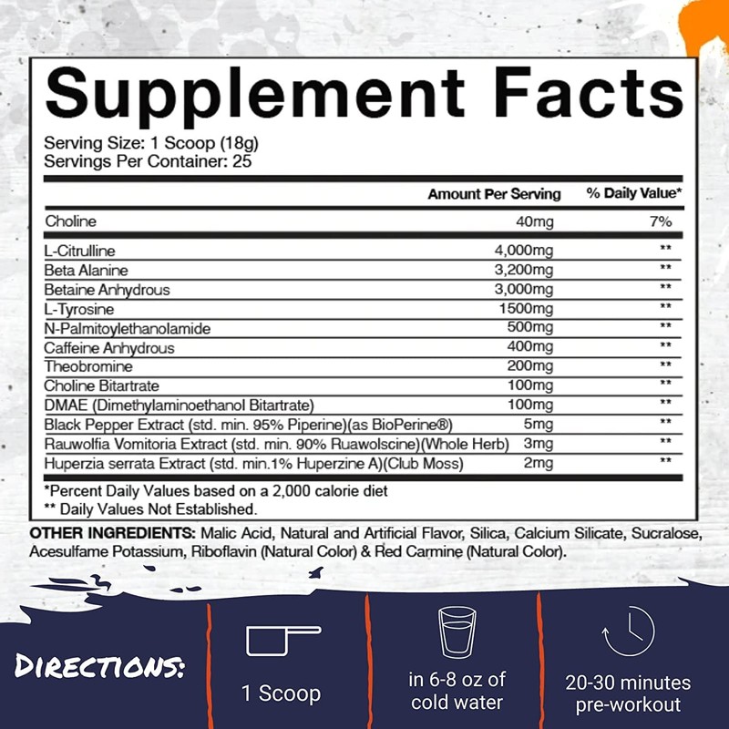Gaspari Nutrition SuperPump Aggression Pre-Workout: Energy, Focus, Endurance and Recovery,