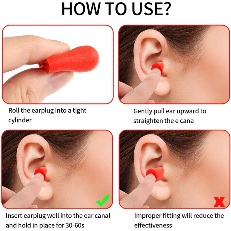 DERAYEE Ear Plugs, 10 Pairs Ear Plugs for Sleeping, Noise