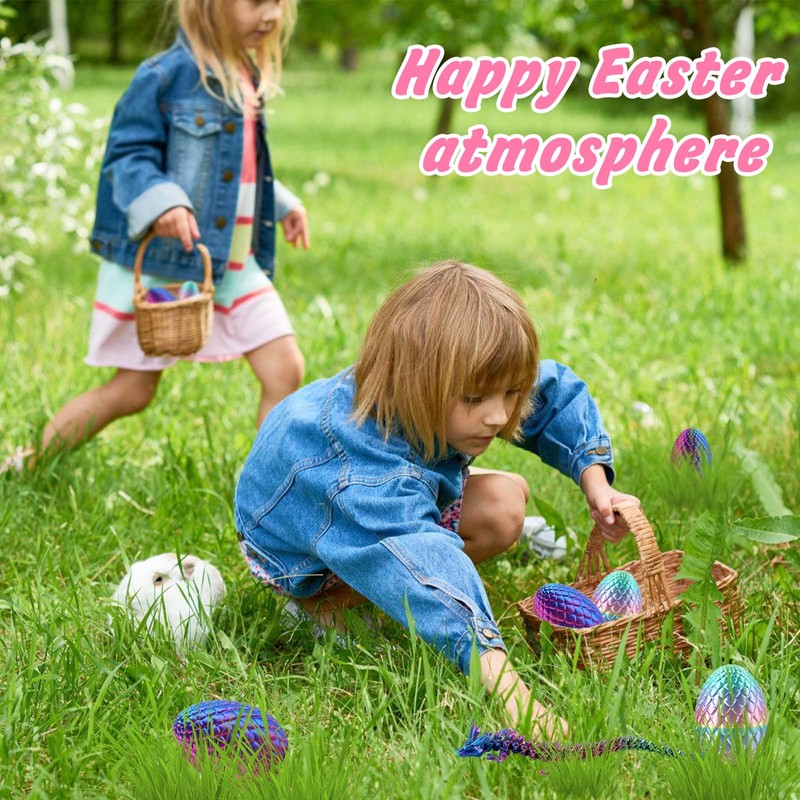 CIYIN 3D Printed Dragon Egg, 2 Easter Dragon Eggs, 22