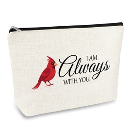 Sympathy Bereavement Gift Red Cardinal Gifts for Women Makeup Bag Sympathy Gifts for Loss of Loved One Mother Daughter Memorial Gift Cosmetic Bag Travel Toiletry Pouch Bereavement Condolences Present