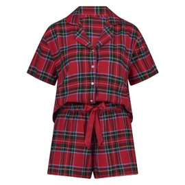 Hunkemöller Twill Pajama Set, salsa