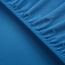 Uncover by Schiesser New Jersey Fitted Sheet 180 x 200 cm Royal Blue