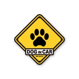 MKE Eye-catching Sign Design!! Dog in Car Waterproof Car Sticker (mini/sticker)