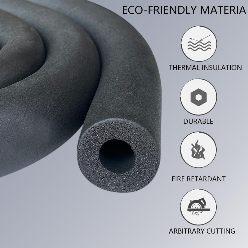 Pipe Insulation Foam Diameter 25 mm Pipe Insulation Pipe Black