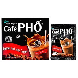 Cafe Pho Vietnamese 3in1 Instant Coffee Mix, Iced Milk Coffee, Cafe Sua Da, Single Serve Coffee Packets, Box of 9 Sachets, Pack of 3