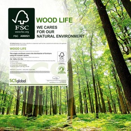 TREE FORK FSC-Certified Natural Weru Wood Kitchen Utensils for Cooking, Suitable for Non-stick Pans & Cookware, Sturdy Lightweight Heat Resistant, Smooth Finish Wooden Cooking Utensil - Salad Spoon