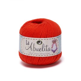 Hilaza Abuelita 100% algodón Bolsa con 5 bolitas de 50 gramos (Naranja)