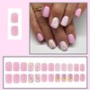 24Pcs Easter Press on Nails Short Square Fake Nails Easter