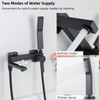 PHASAT Wall Mount Tub Faucet with Hand Shower, 6 Inch