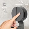LURICO Suction Cup Shower Shelf No Drilling with 4 Hooks,