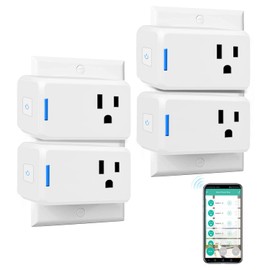 Smart Plug Voice Control Compatible with Alexa Google Assistant, APP Individual Control, Timer Schedule