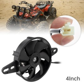 Windance Universal Motorcycle Radiator Cooling Fan for Pit Dirt Bike Motocross ATV UTV Quad Go Kart Buggy, Oil Cooler Water Cooler Electric Fan (4inch)