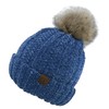 C.C Gorro grueso de punto trenzado de pelo sintético mullido