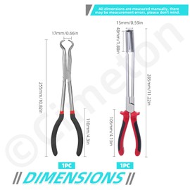Cimeton 2PCS Spark Plug Wire Removal Pliers Sleeve Type Spark Plug Puller Round Spark Plug Plier Spark Boot Removal Pliers for Narrow Space