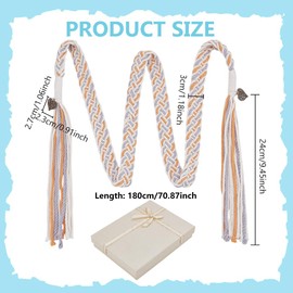 FREEBLOSS Wedding Lasso Rope Box Macrame Wedding Handfasting Cord for Ceremony Wedding Unity Cord for Traditional Bridal Gift