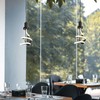 Cunfash Modern LED Pendant Light, Black Spiral LED Pendant Light