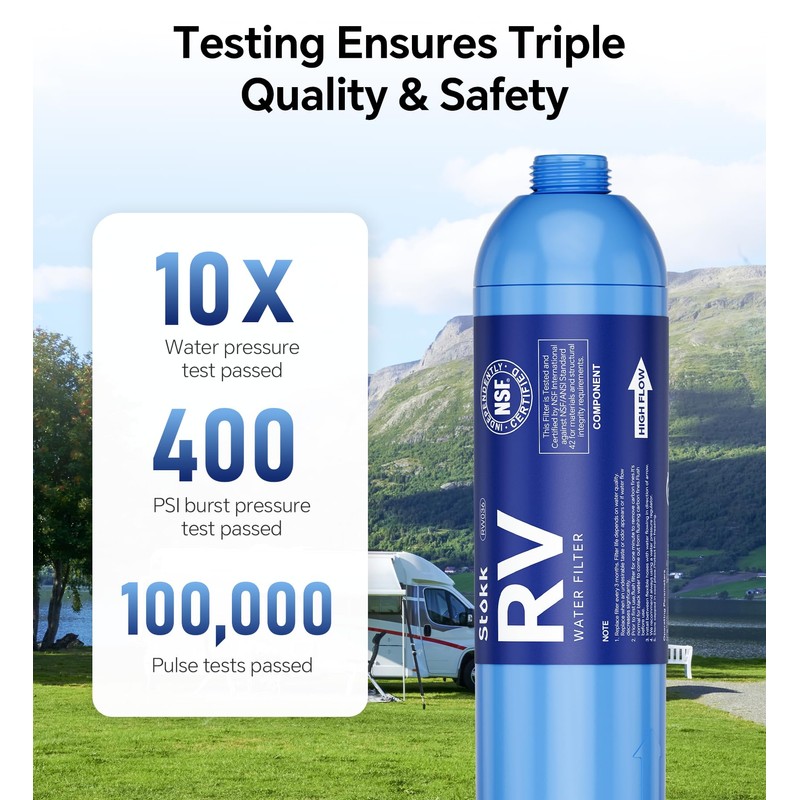 Stokk RV Water Filter, NSF Certified, RV Inline Water Hose