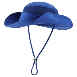 Connectyle Outdoor Mesh Sun Hat Wide Brim UV Sun Protection Hat Fishing Hiking Hat (Royal Blue)