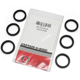 (6 Pack) Gas Can Spout Gasket Seals - Universal Rubber Replacement Gasoline/Fuel Jug Washer Seals (Upgraded Version, Compatible with Ethanol, Stabilizer, etc)