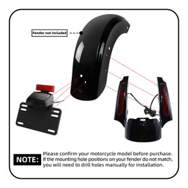 TCMT LED Rear Fender Fascia Fits For Harley Touring Road King CVO Road Glide Ultra Classic Electra Glide Street Glide 2009-2013