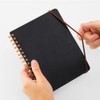 DESIGNPHIL 15222006 Midori Ring Notebook, Grain, B6 Transformation, Black