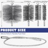 Nuenen Fireplace Cleaning Set, Stove Pipe Brush Made of Steel