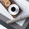 Bowel solid woven table mat series, striped mocha / 보웰