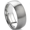 Jude Jewelers 8mm Brushed Matte Solid Titanium Ring Wedding Band
