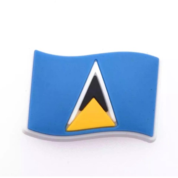 Jibbitz New St Lucia island Flag Lucian JIBBIT accessory charm