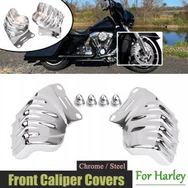 Unbranded Chrome Brake Caliper Covers For Harley Electra Street Glide FLHX Road King FLHR