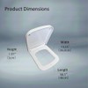 Minsha MinS03 square toilet seat, glossy finish, designed for 16.5”L