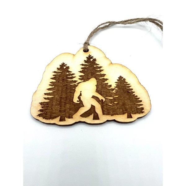 N/a Bigfoot Ornament, Sasquatch Ornament, Yeti Walking In The Woods