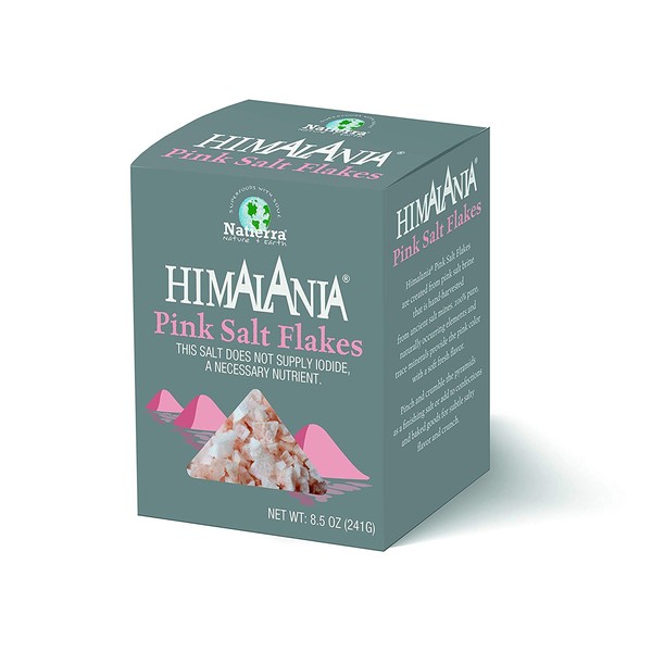 NATIERRA Himalania Himalayan Pink Salt Flakes | 8.5 Ounce
