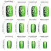 IMSOHOT Medium Press on Nails Square Fake Nails Green Matte