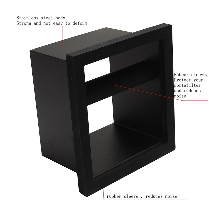 DIBTSA Espresso Coffee Ground Knock Box Chute, Built-in Desktop Waste