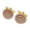 BLIKEJIN Men Cufflinks Gold Flower Rhinestone Elegant Sparkling Gorgeous Wedding