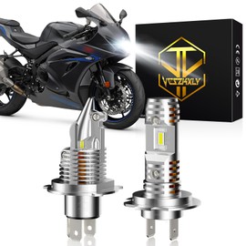 VCSZKXLY Compatible for 2004 2005 Suzuki GSXR 600 750/2003 2004 Suzuki GSXR 1000 Headlight Bulbs High Low Beam, H4 H7 Light Bulbs Kit, 500% Brightness 6000K White 55W, 2-Pack