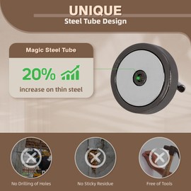 Neosmuk Magnetic Hooks, Cruise Ship Essentials, 100lb+ Heavy Duty Magnetic Hooks for Cruise Cabins, Refrigerator, Grill, Hanging, and Travel | Extra Strong Must-Haves Magnet Hook,Gunmetal,Pack of 6