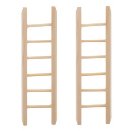 Ipetboom Mini Wooden Step ladders, 2Pcs 1: 12 Scale Miniature Doll House Furniture Ladder Small DIY Craft Stairs Accessories for Landscape Dollhouse Scene Decoration, 3.9x1.1Inch