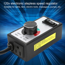 Fan Variac, 1500W Variable Speed Controller 120V 15A AC Electronic Fan Speed Controller Variable Adjuster with US Plug 2 Meter Cord