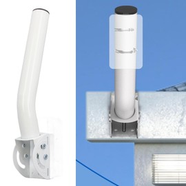 Universal Antenna Mount Bracket, 12 Inch J Pole, Wall Mount Kit for Extender, Weather Station, Yagi, , Access Point, Satellite Antenna Mount