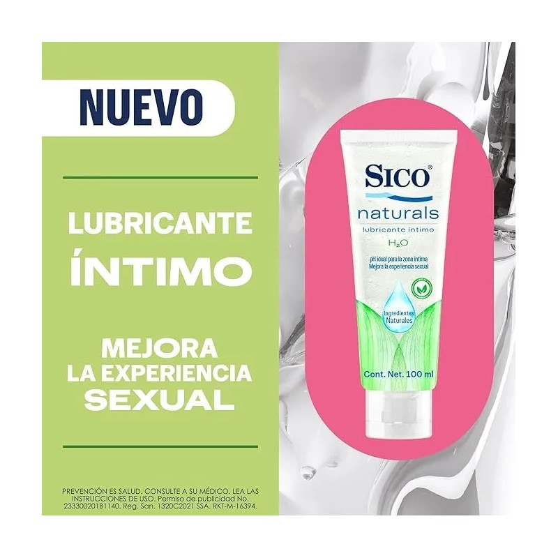 Sico Naturals Lubricante Íntimo H2o Gel Ph Balanceado 100 Ml