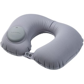 PEARL Travel Neck Pillow: Ultralight Travel Neck Pillow, Integrated Air Pump, Anthracite (Inflatable Neck Pillow, Comfort Neck Pillow, Inflatable, Self Cushion)