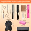 Glitzcharm Tijeras para Cortar Cabello Profesional, 10 Piezas Kit de