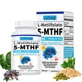Gwynne L-metilfolato 15mg Plus Metil B12 Cofactor,alta Potencia,forma Activa De 5-mthf,soporta El Mood,metilación Y Cognición,90 Cápsulas,formas Bioac