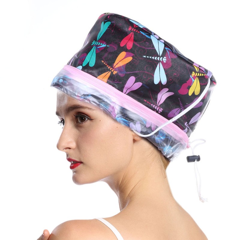 Home Electric Heating Cap Oil Treatment Hair Steamer Temperature Adjustable