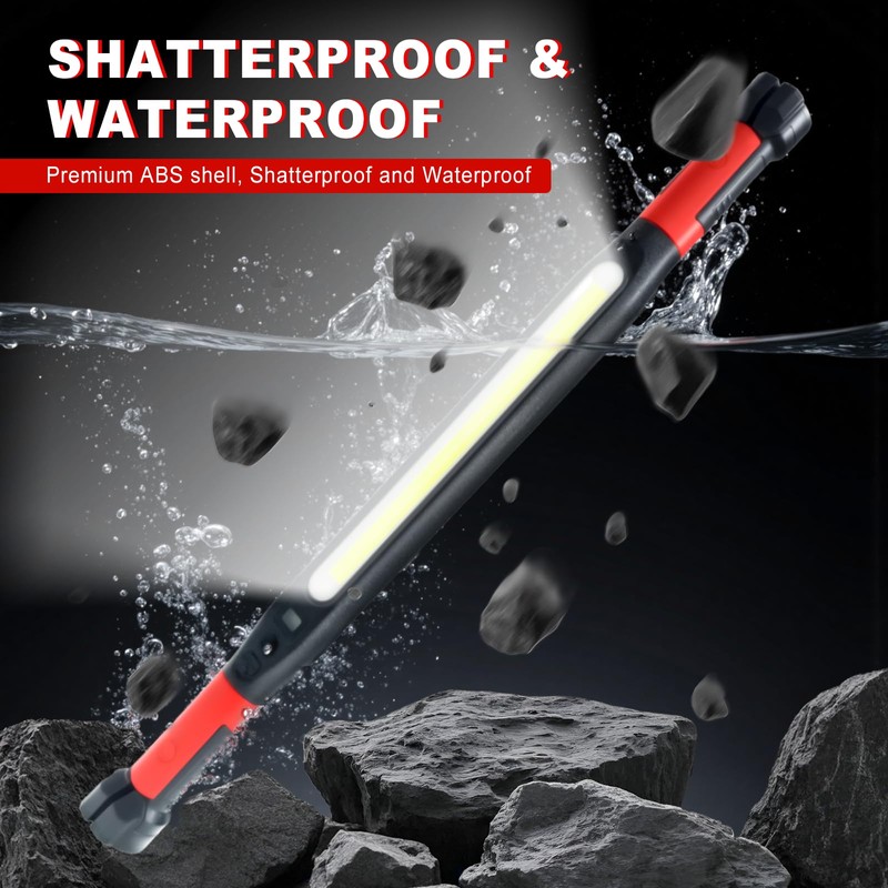 Magnetic Work Light 3000 Lumens, Rechargeable LED Flood Light with