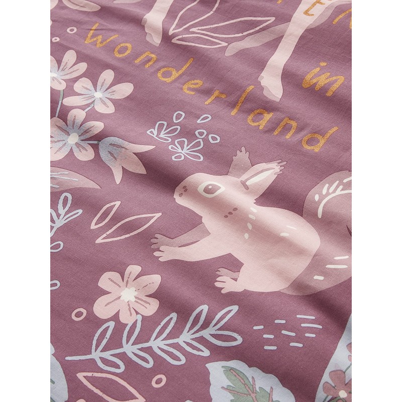 VERTBAUDET Children's Bed Linen Set, Wonderland, Plum, 140 x 200